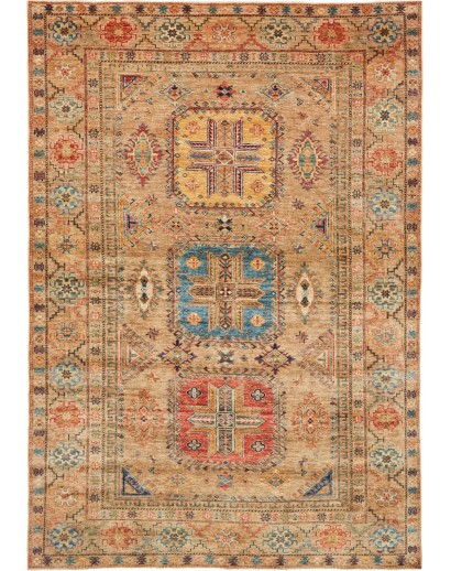 Tappeto Kazak Fine Pakistan marrone grigio 170x243