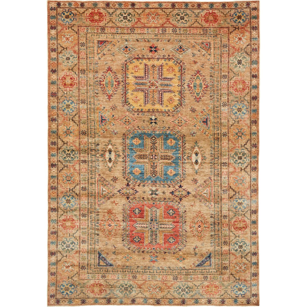 Tappeto Kazak Fine Pakistan marrone grigio 170x243