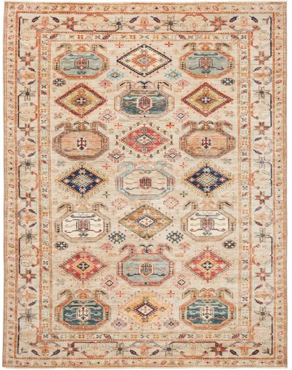 Tappeto Kazak Fine Pakistan marrone azzurro 167x218