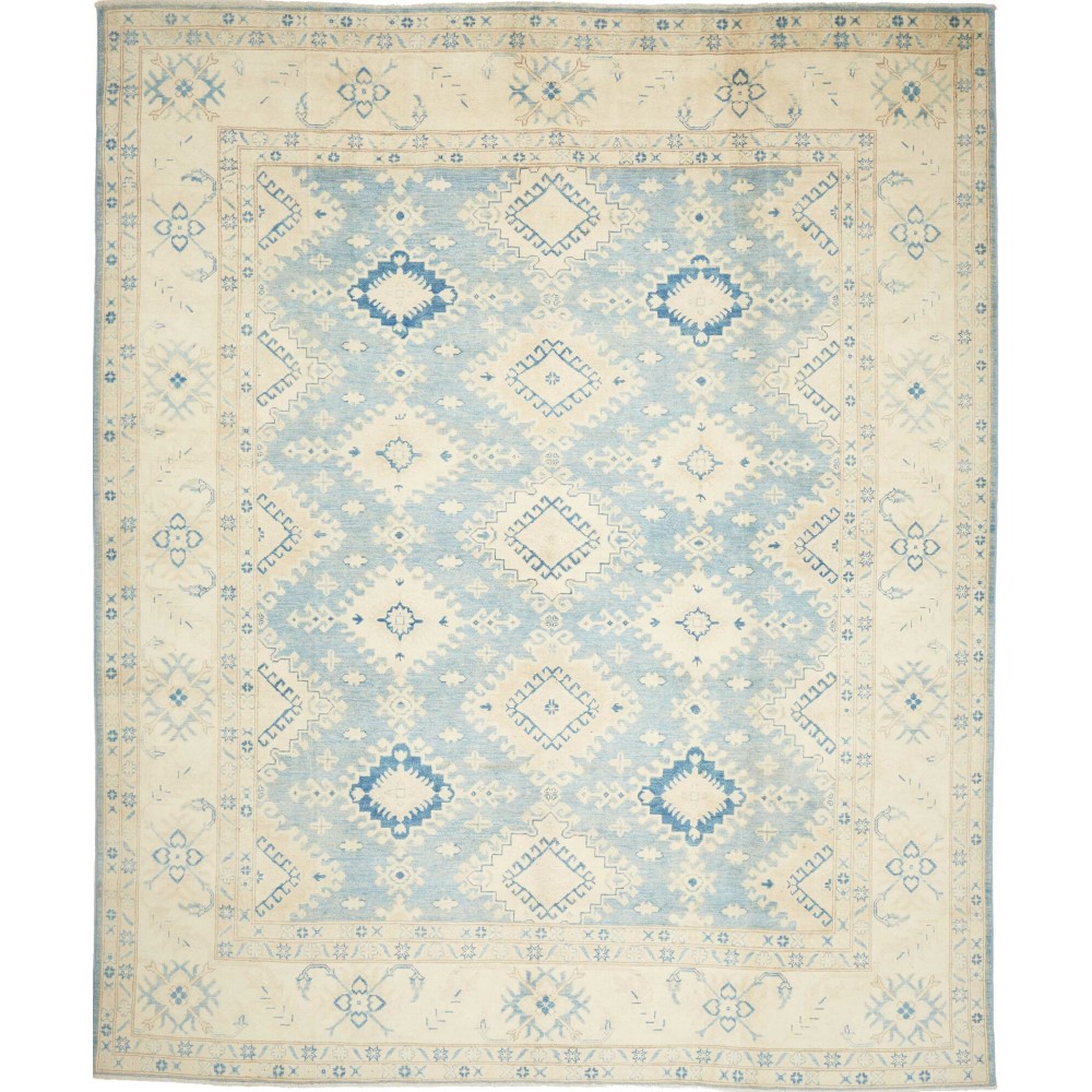 Tappeto Kazak Afghanistan bianco grigio 243x292 Tappeto Kazak Afghanistan bianco grigio 243x292