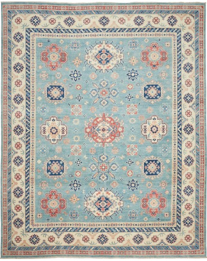 Tappeto Kazak Afghanistan beige grigio 244x302