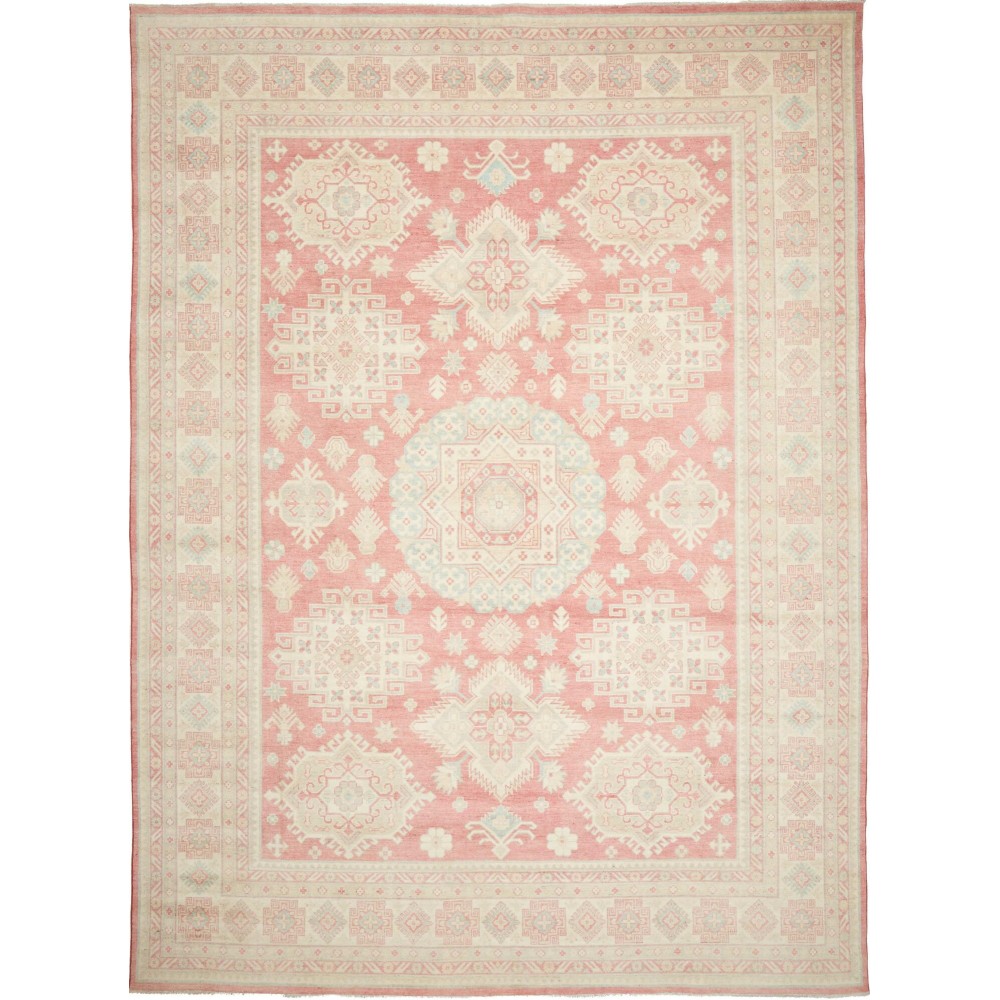 Tappeto Kazak Afghanistan giallo beige 267x359 Tappeto Kazak Afghanistan giallo beige 267x359