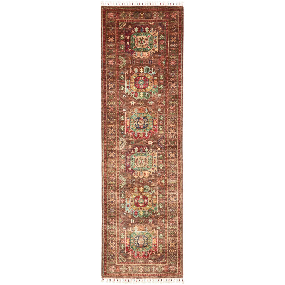 Tappeto Samarkand Pakistan marrone giallo 83x278