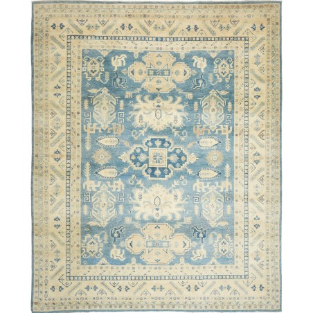Tappeto Kazak Afghanistan beige azzurro 242x293