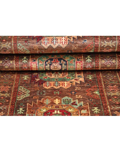 Tappeto Samarkand Pakistan marrone giallo 83x278