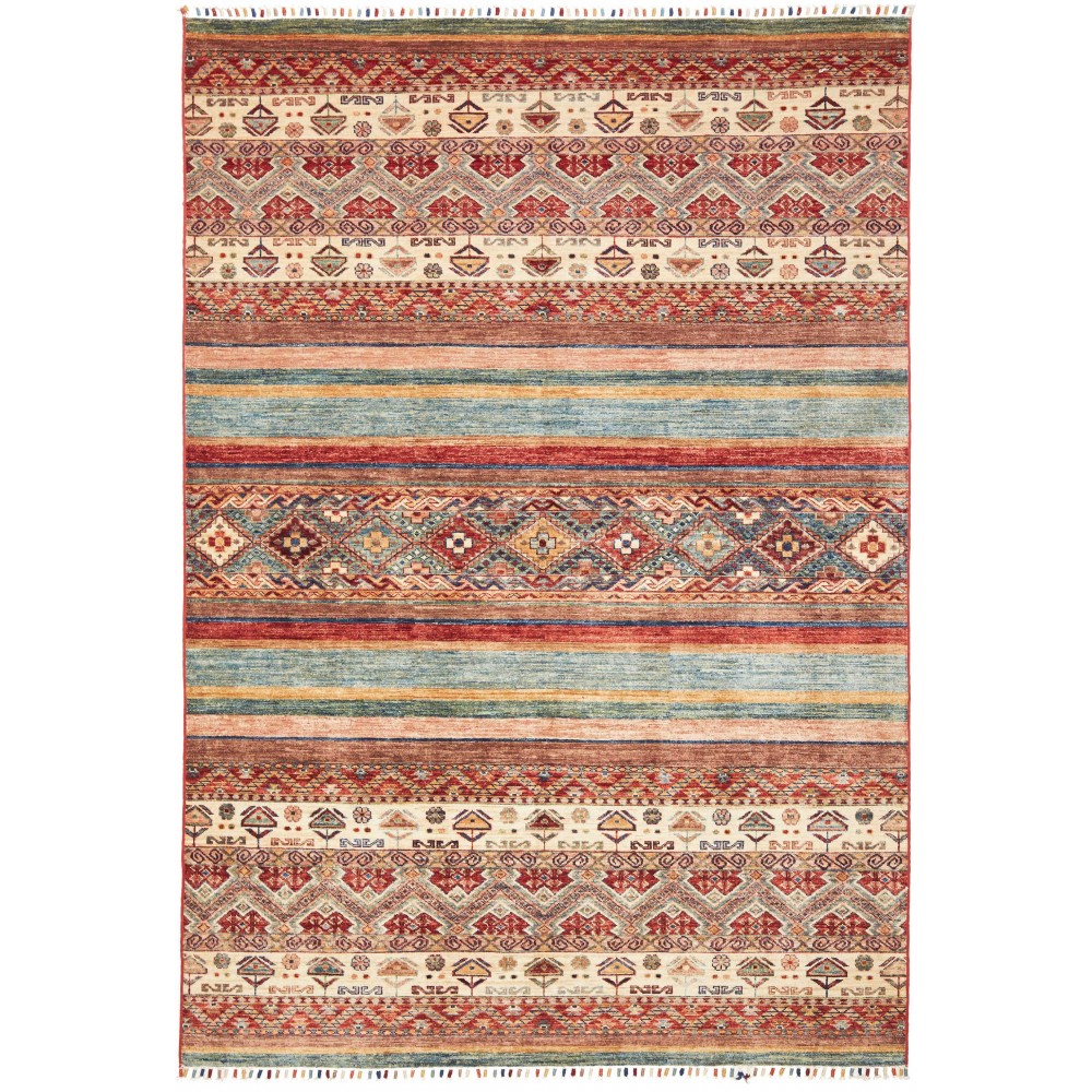 Tappeto Samarkand Pakistan marrone bianco 164x239