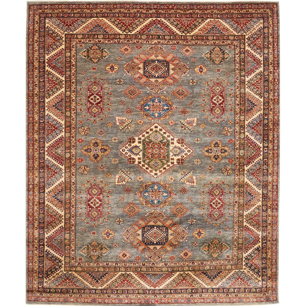 Tappeto Kazak Fine Pakistan azzurro 251x301 Tappeto Kazak Fine Pakistan azzurro 251x301