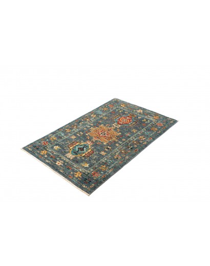 Tappeto Tribal Pakistan bianco grigio 79x124