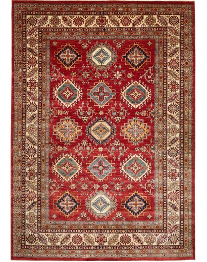 Tappeto Kazak Fine Pakistan marrone grigio 249x354
