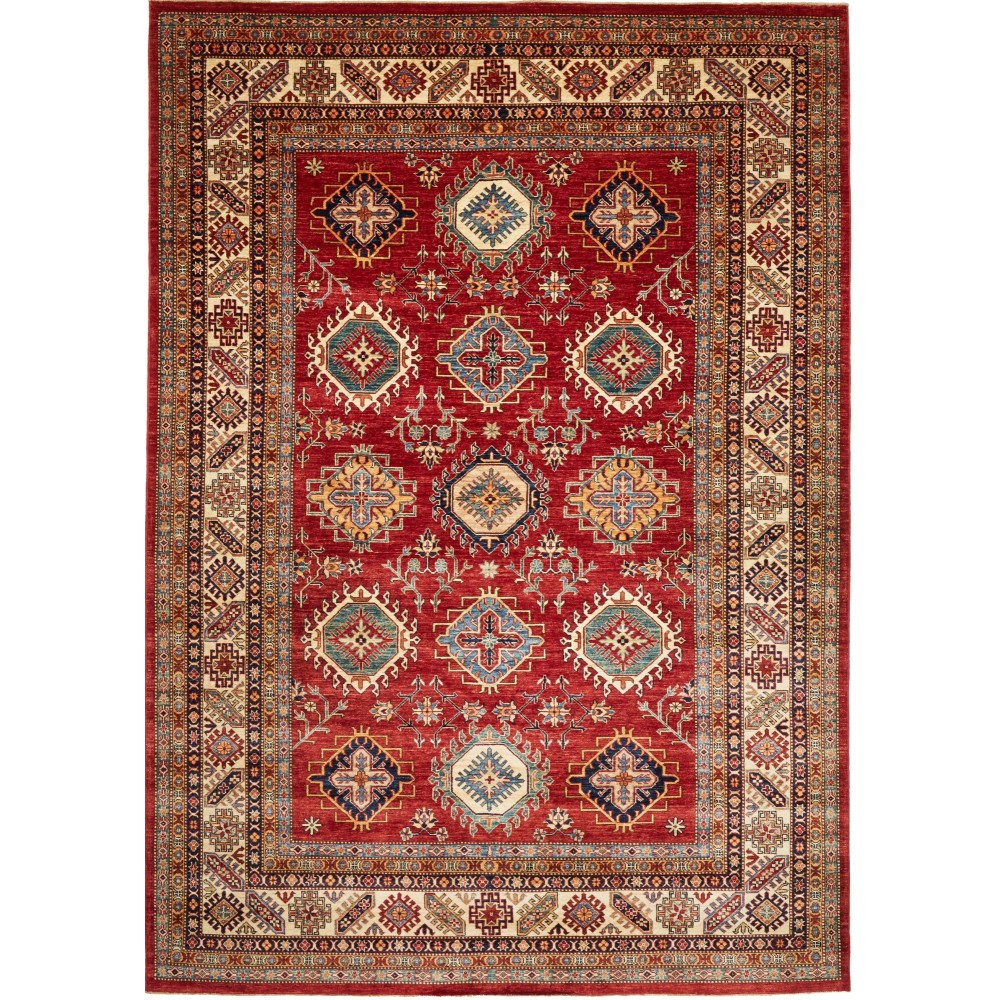 Tappeto Kazak Fine Pakistan marrone grigio 249x354 Tappeto Kazak Fine Pakistan marrone grigio 249x354