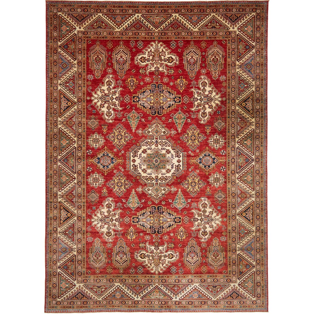 Tappeto Kazak Fine Pakistan marrone grigio 275x384 Tappeto Kazak Fine Pakistan marrone grigio 275x384