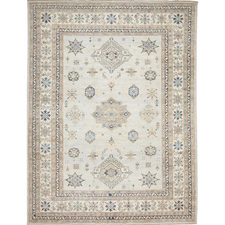 Tappeto Kazak Fine Pakistan bianco azzurro 247x327