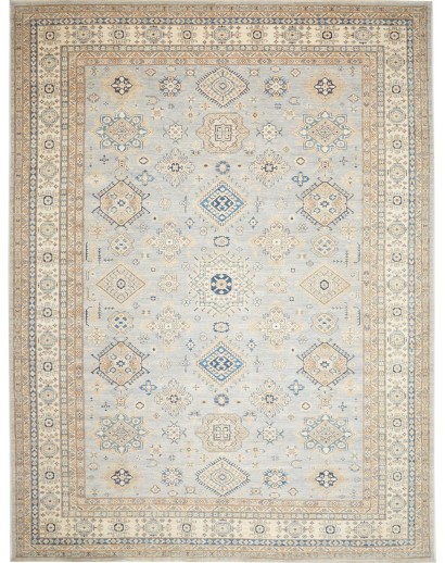 Tappeto Kazak Fine Pakistan bianco marrone 280x369