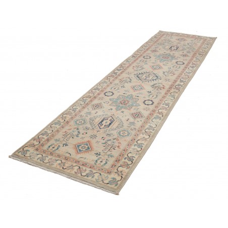 Tappeto Kazak Afghanistan marrone azzurro 83x292