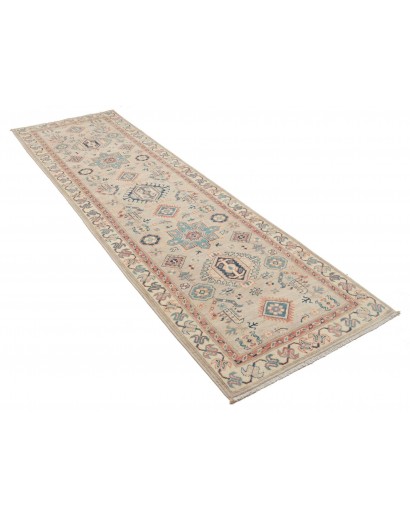Tappeto Kazak Afghanistan marrone azzurro 83x292