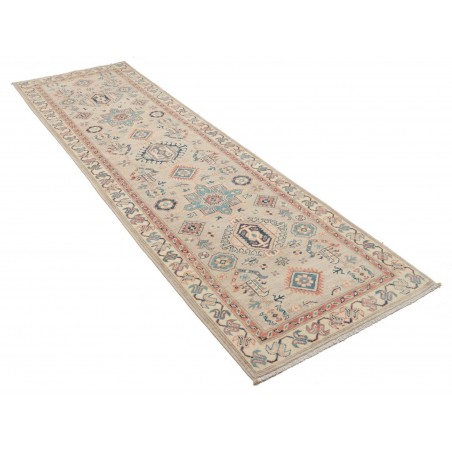 Tappeto Kazak Afghanistan marrone azzurro 83x292