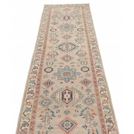 Tappeto Kazak Afghanistan marrone azzurro 83x292