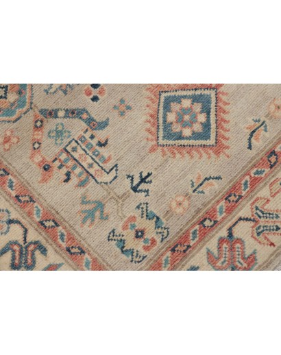Tappeto Kazak Afghanistan marrone azzurro 83x292