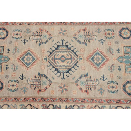 Tappeto Kazak Afghanistan marrone azzurro 83x292