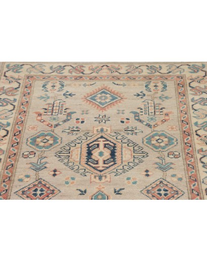 Tappeto Kazak Afghanistan marrone azzurro 83x292