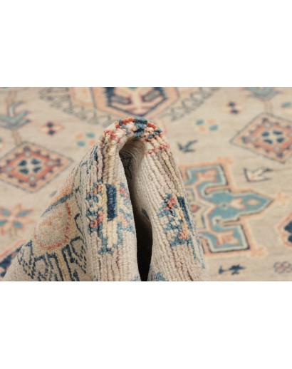 Tappeto Kazak Afghanistan marrone azzurro 83x292