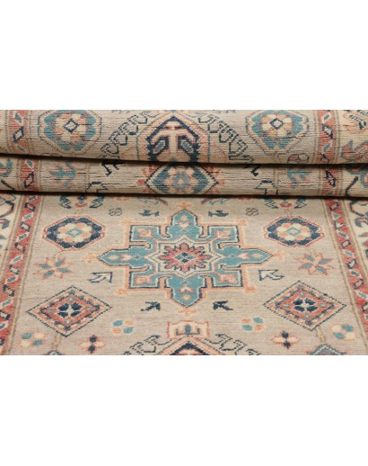 Tappeto Kazak Afghanistan marrone azzurro 83x292