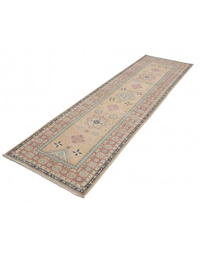 Tappeto Kazak Afghanistan marrone bianco 85x294