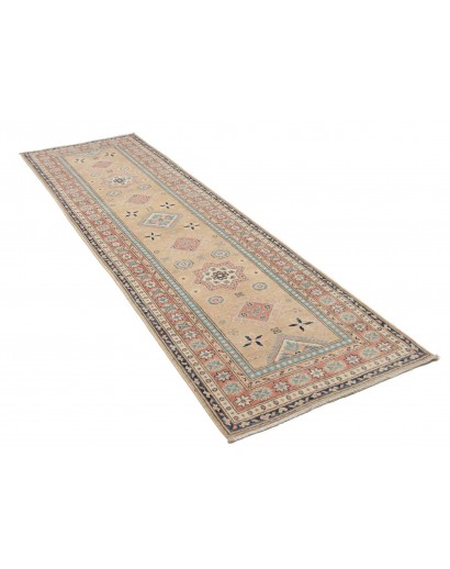 Tappeto Kazak Afghanistan marrone bianco 85x294