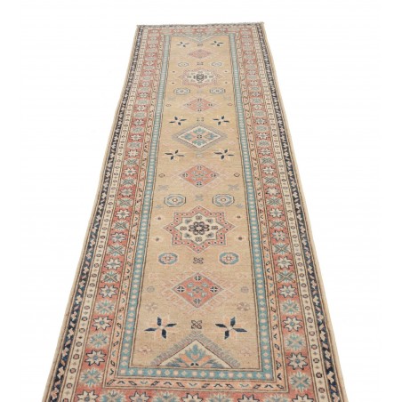 Tappeto Kazak Afghanistan marrone bianco 85x294