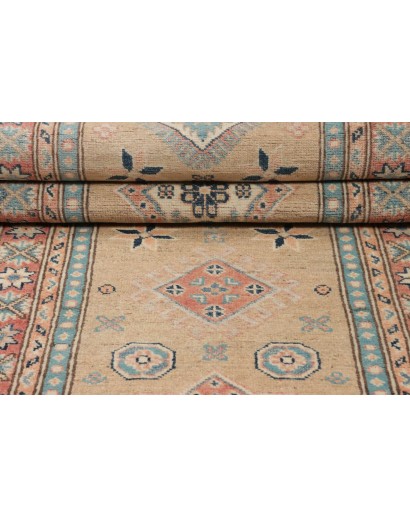 Tappeto Kazak Afghanistan marrone bianco 85x294