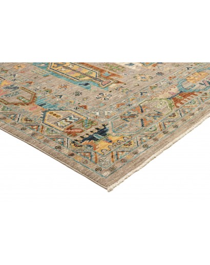 Tappeto Tribal Pakistan bianco grigio 169x230