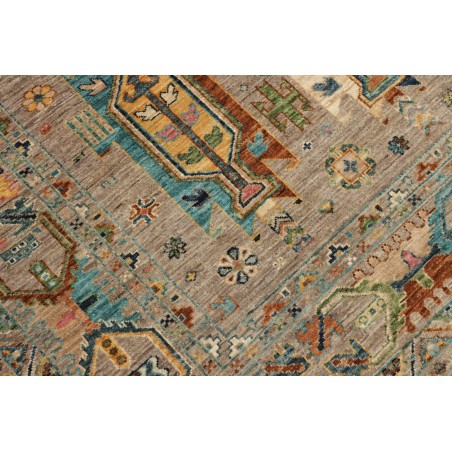 Tappeto Tribal Pakistan bianco grigio 169x230