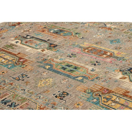 Tappeto Tribal Pakistan bianco grigio 169x230