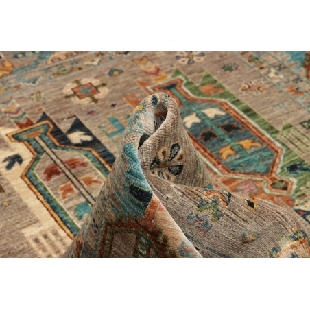 Tappeto Tribal Pakistan bianco grigio 169x230