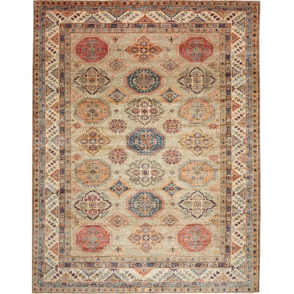 Tappeto Kazak Fine Pakistan marrone 245x314 Tappeto Kazak Fine Pakistan marrone 245x314