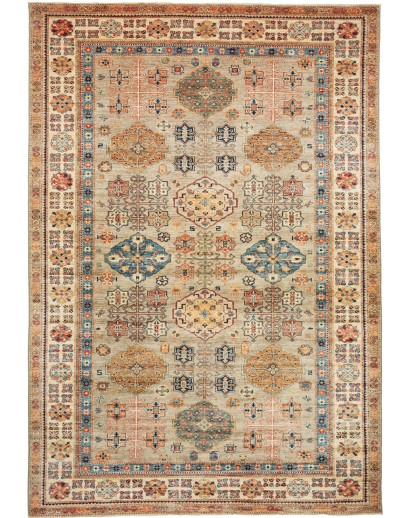Tappeto Kazak Fine Pakistan marrone grigio 204x303
