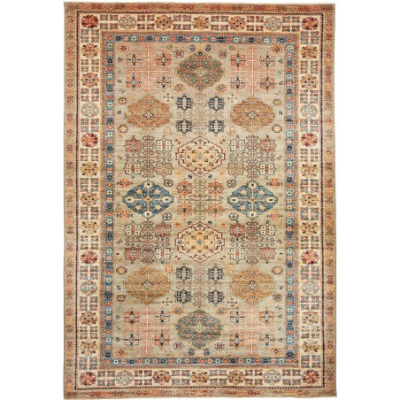 Tappeto Kazak Fine Pakistan marrone grigio 204x303