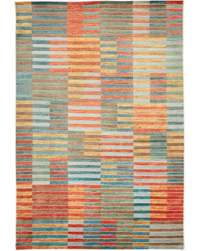 Tappeto Barjesta Pakistan marrone azzurro 196x290