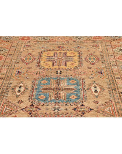 Tappeto Kazak Fine Pakistan marrone grigio 170x243