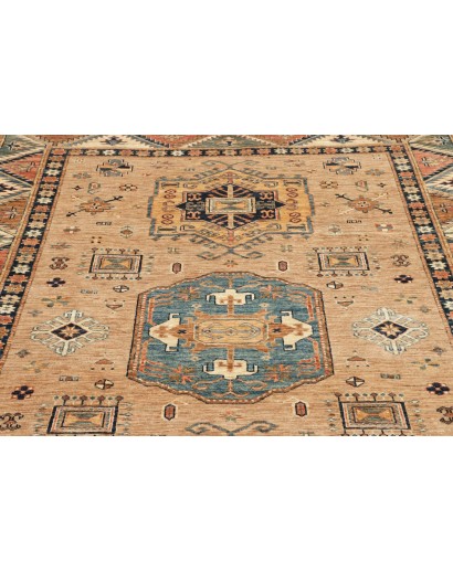 Tappeto Kazak Fine Pakistan marrone grigio 168x238