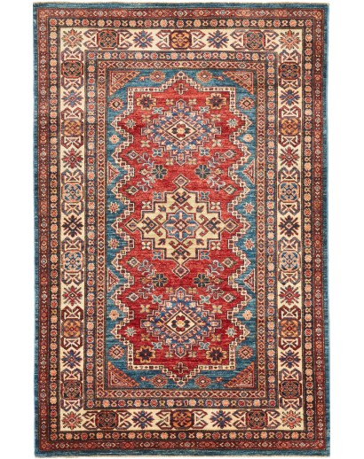 Tappeto Kazak Fine Pakistan marrone arancione 120x184