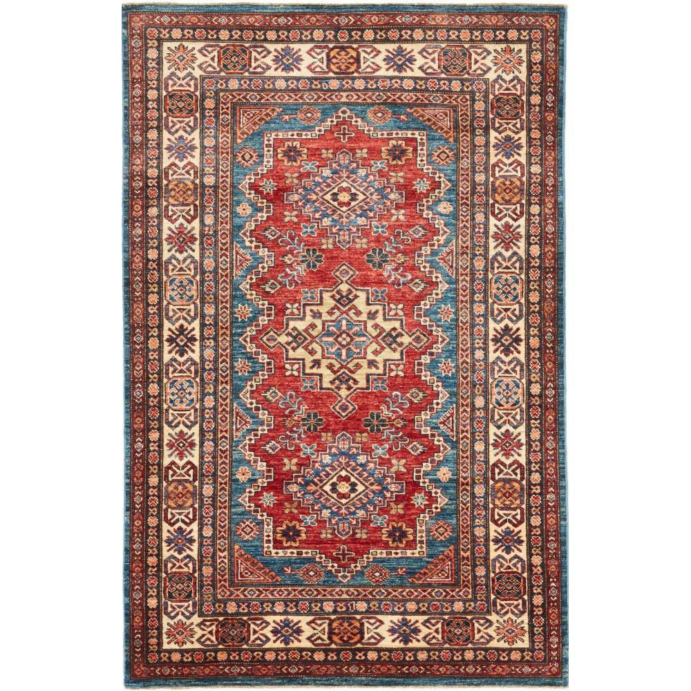 Tappeto Kazak Fine Pakistan marrone arancione 120x184