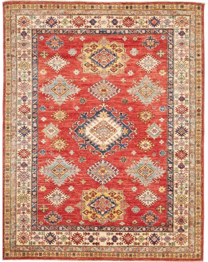 Tappeto Kazak Fine Pakistan rosso giallo 150x196