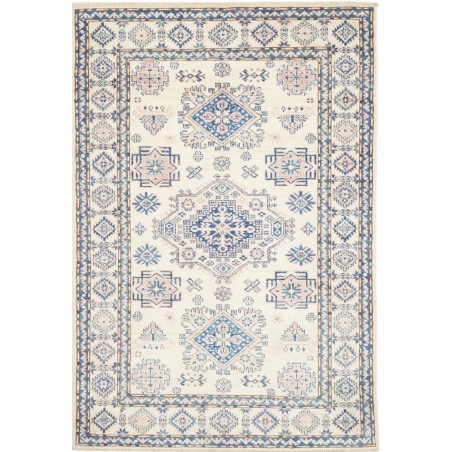 Tappeto Kazak Fine Pakistan bianco grigio 121x177