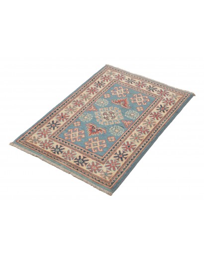 Tappeto Kazak Afghanistan marrone azzurro 62x85