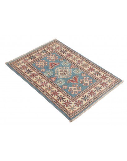 Tappeto Kazak Afghanistan marrone azzurro 62x85