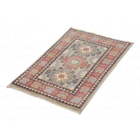Tappeto Kazak Afghanistan azzurro marrone 61x89