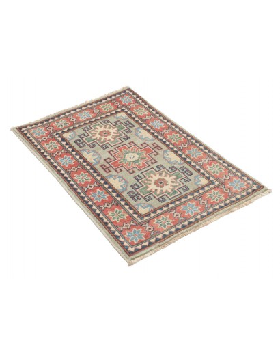 Tappeto Kazak Afghanistan azzurro marrone 61x89