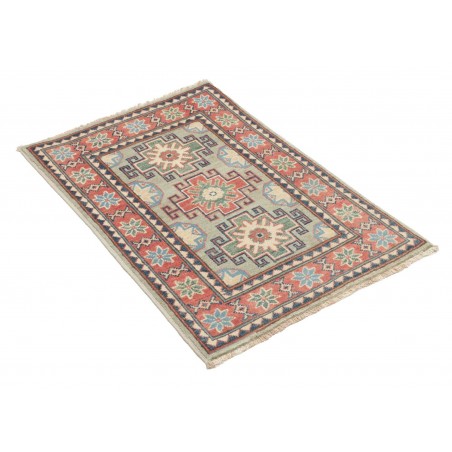 Tappeto Kazak Afghanistan azzurro marrone 61x89