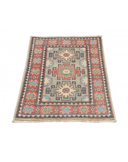 Tappeto Kazak Afghanistan azzurro marrone 61x89